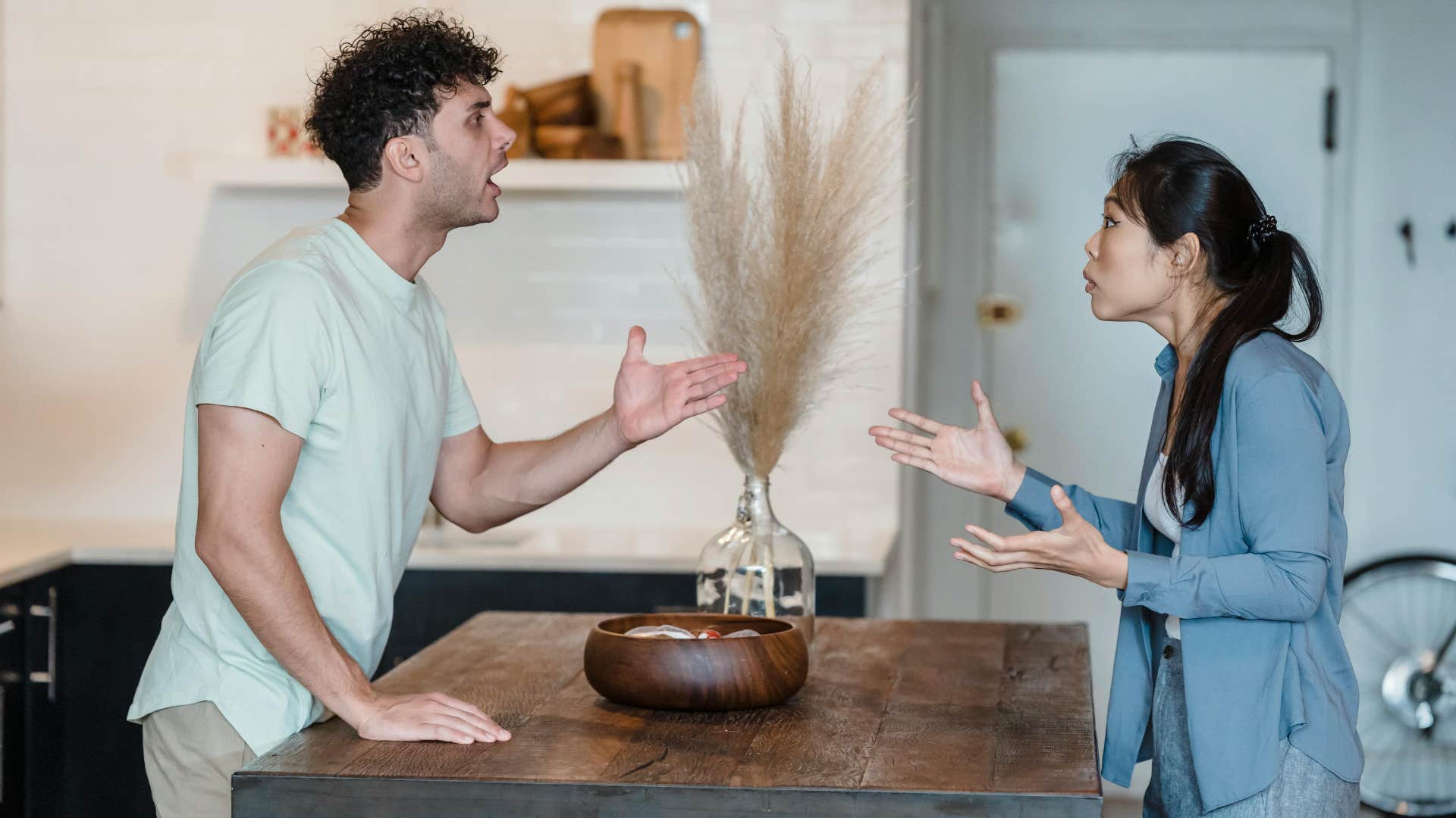 man choosing power over partnership