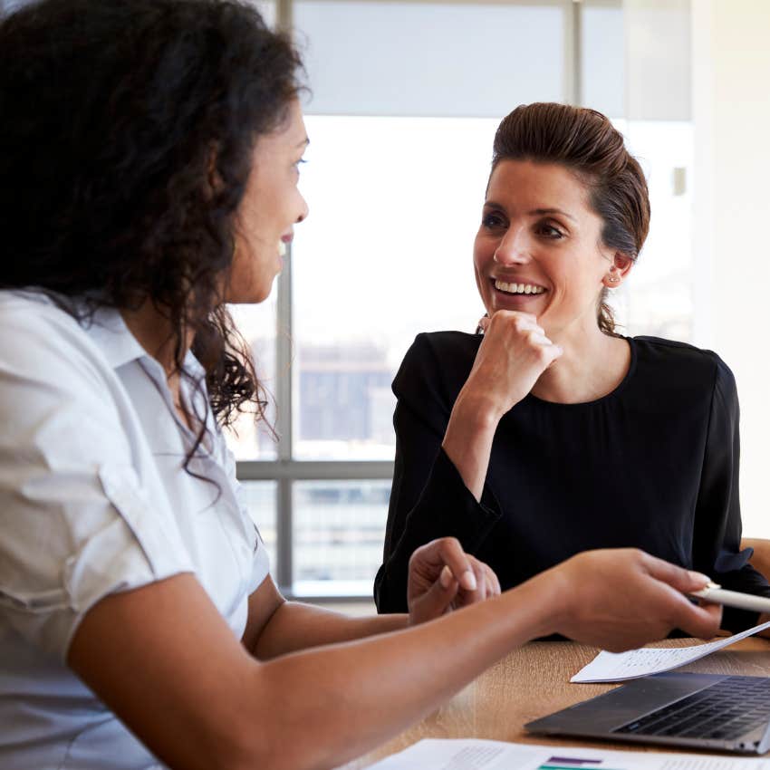 woman being overeager at work