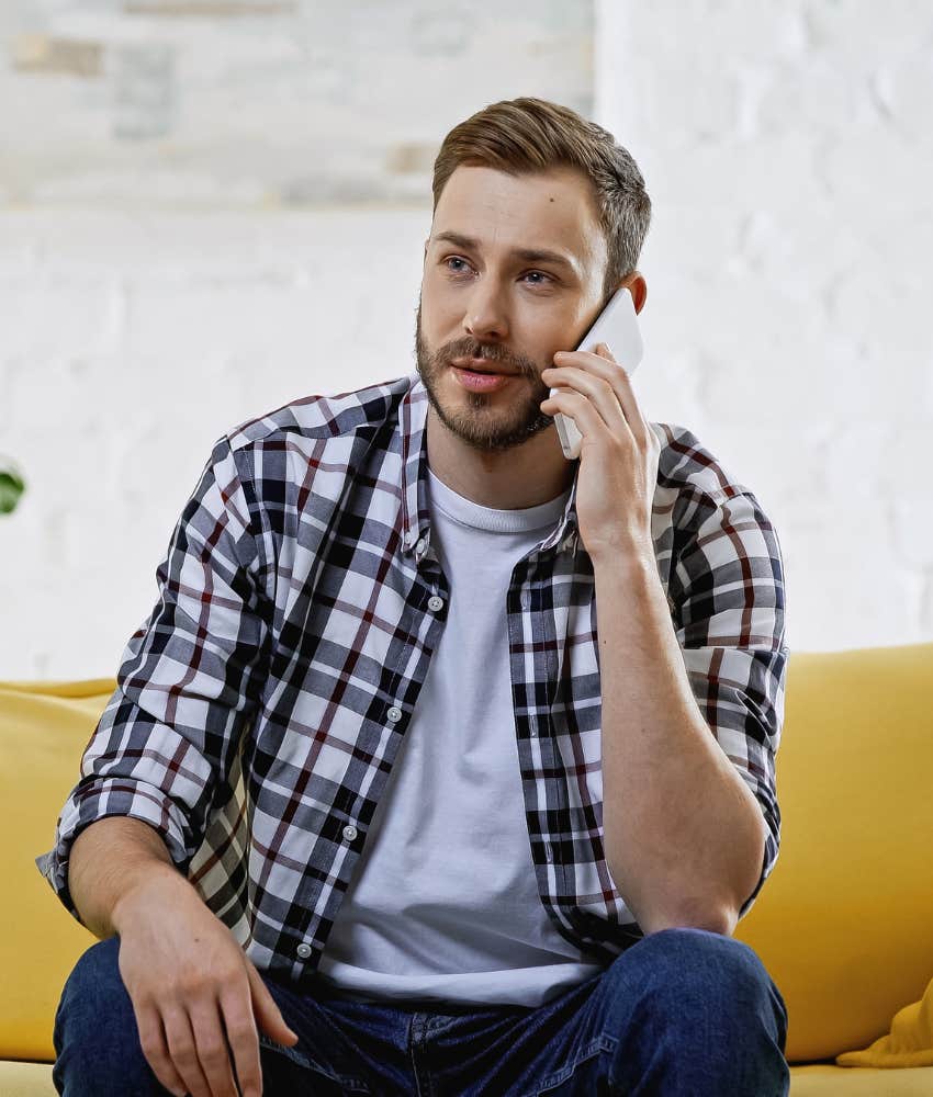 man talking on phone deeper connection