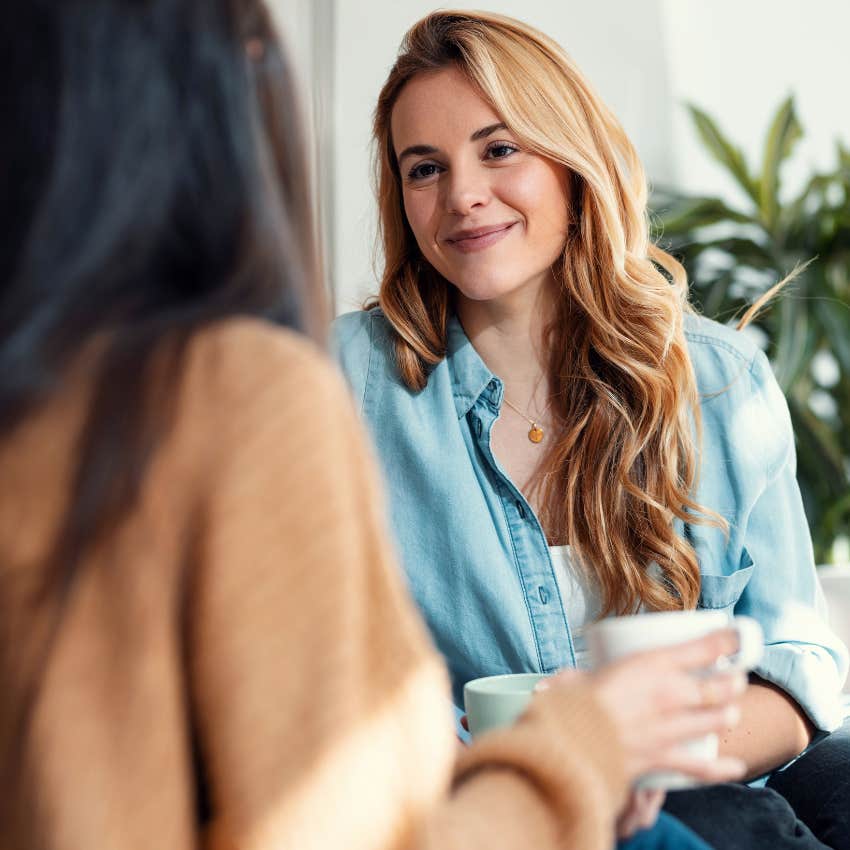 woman who is being quietly taught who she really is as woman tells her