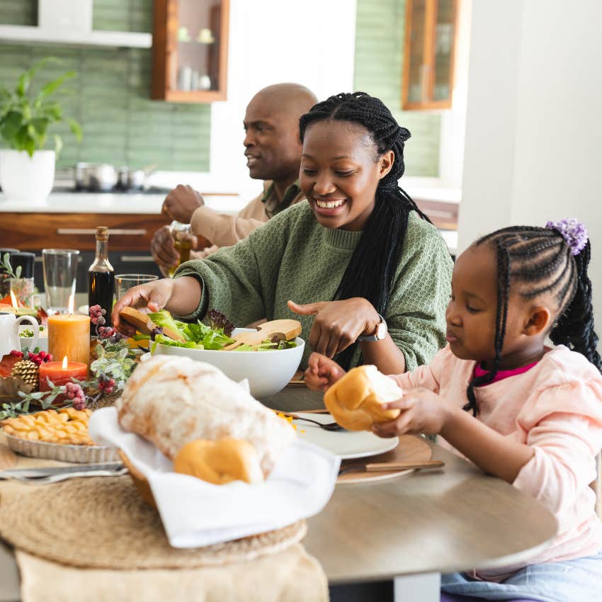 family celebrating holidays as they stopped pretending it was fine with family