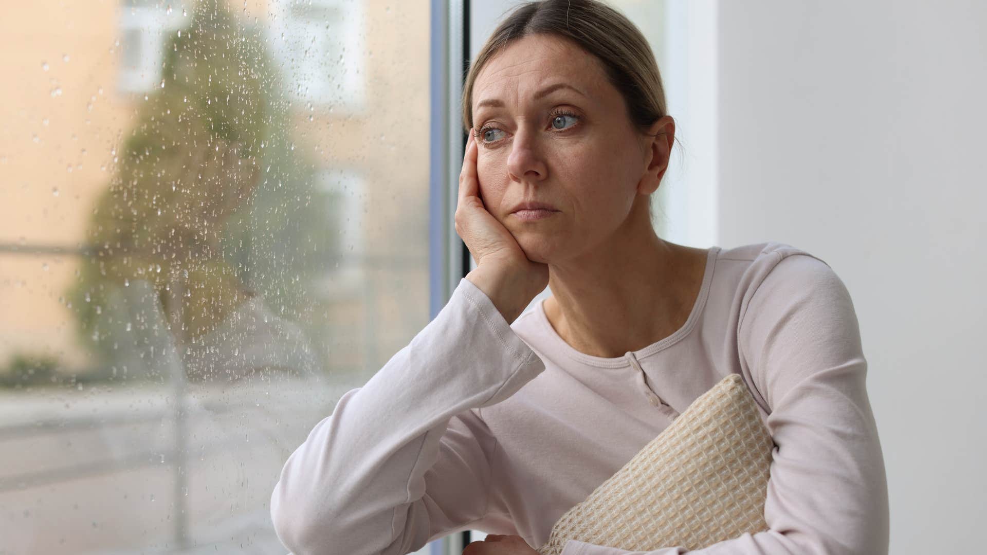 sad woman who stopped engaging in hobbies and passions