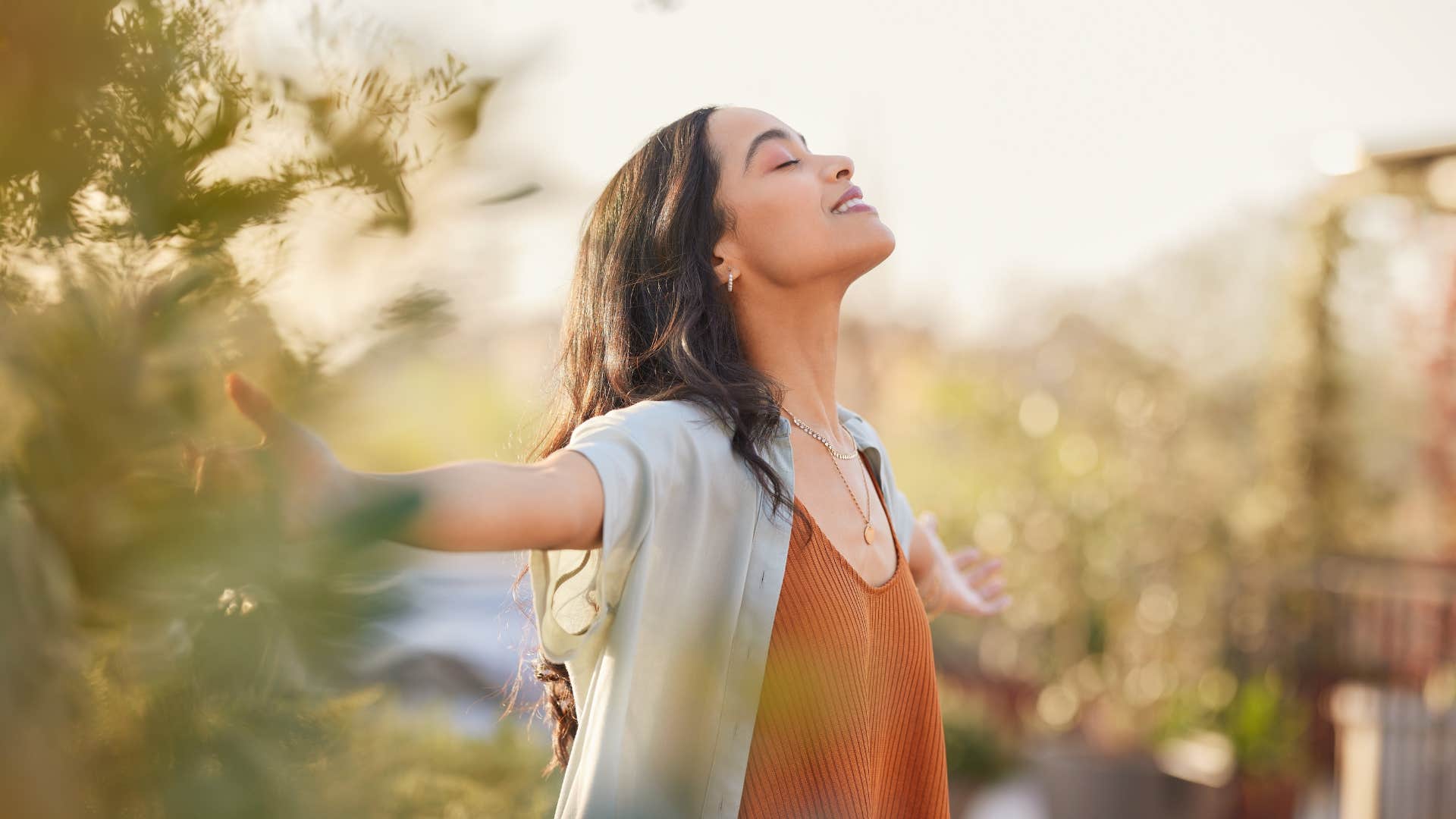 woman meditating valuing peace