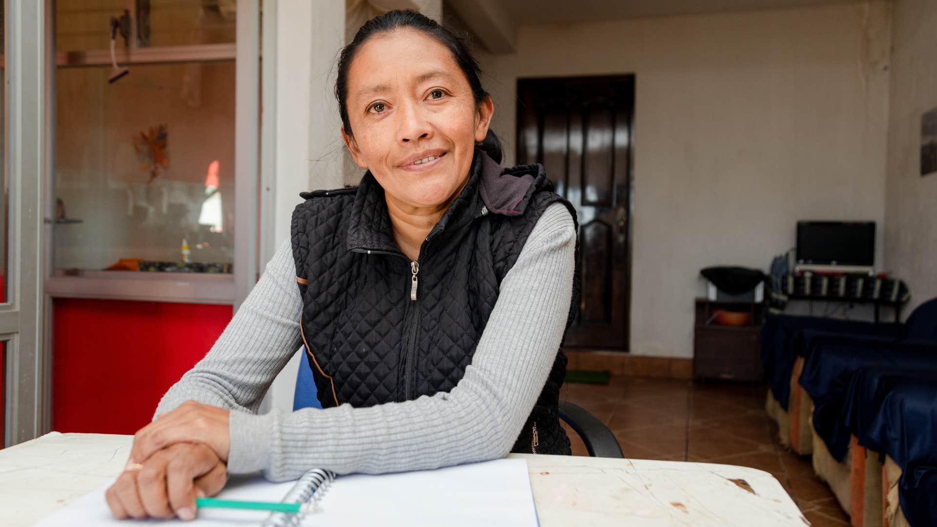 woman who's no longer being manipulated smiling