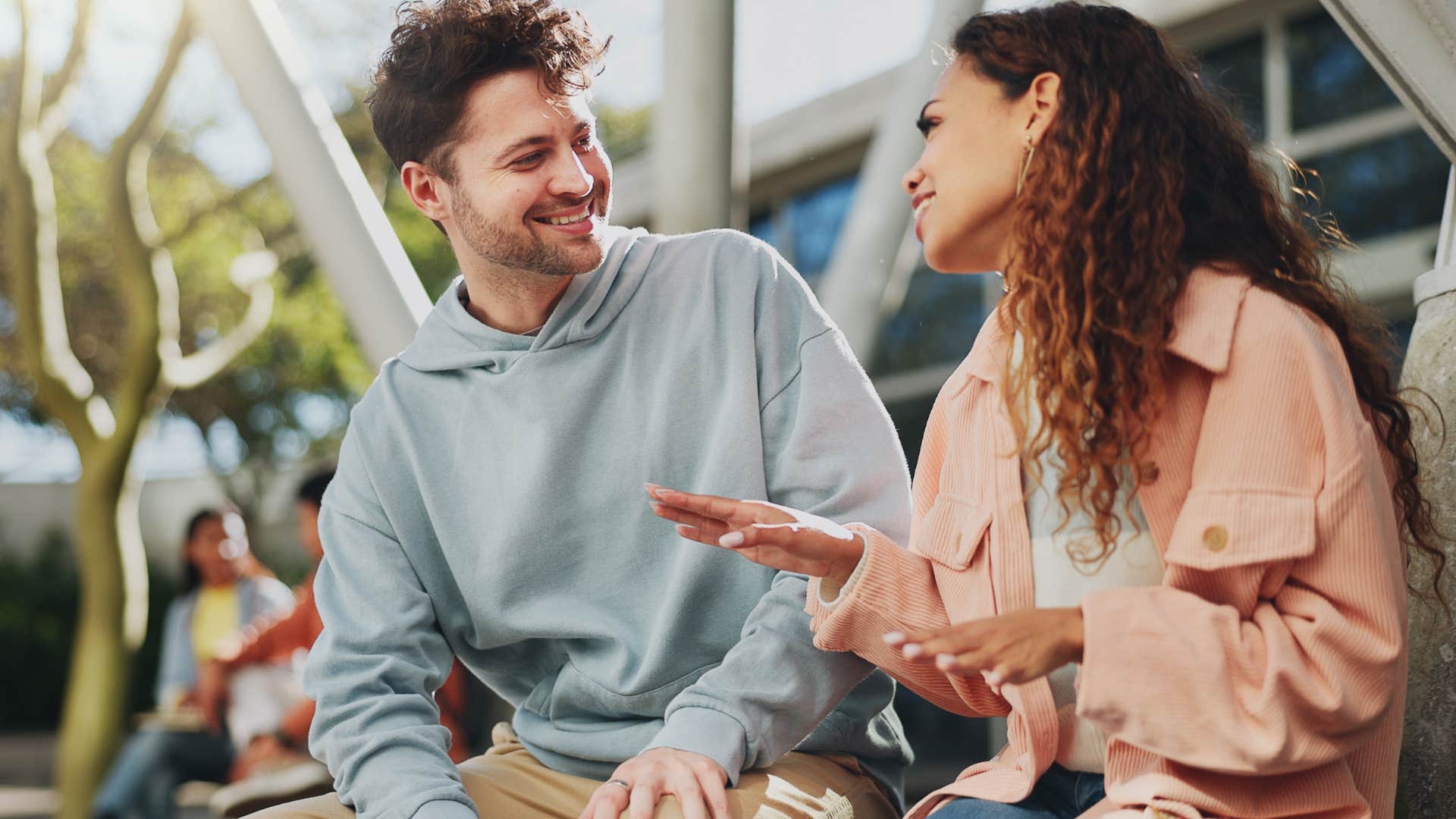 Woman saying "thank you so much" to his friend.