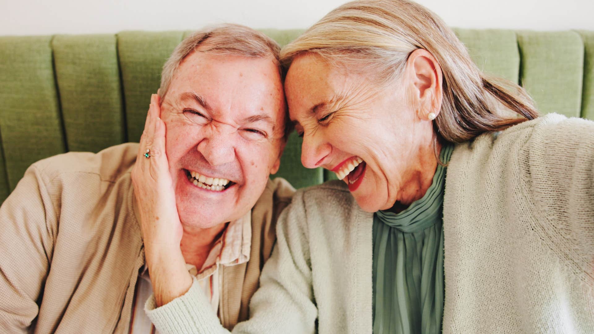 couple who makes space for physical intimacy smiling
