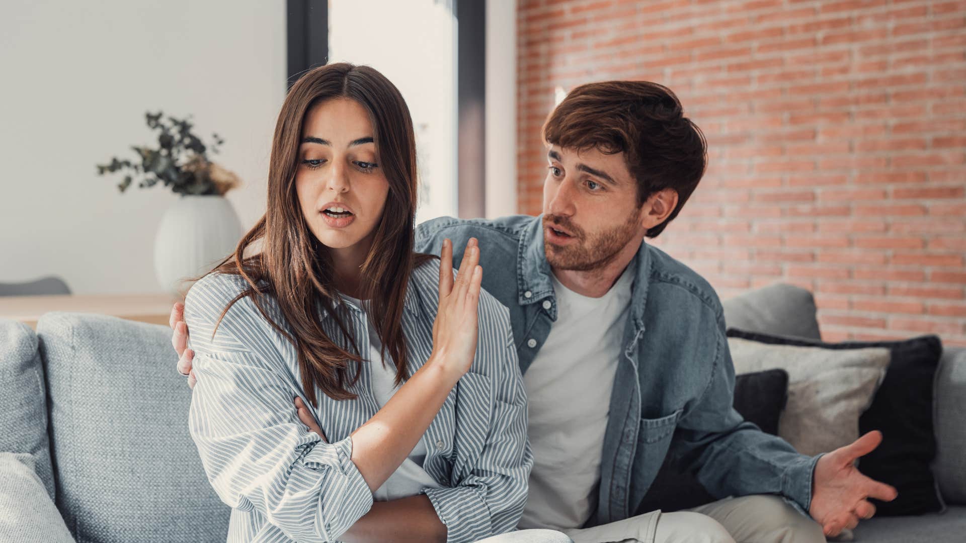 woman upset a man ignored her boundaries
