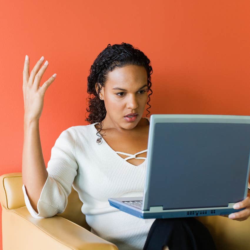 woman frustrated by job search