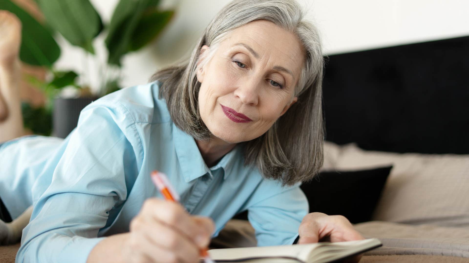 older woman holding space for rituals before bedtime