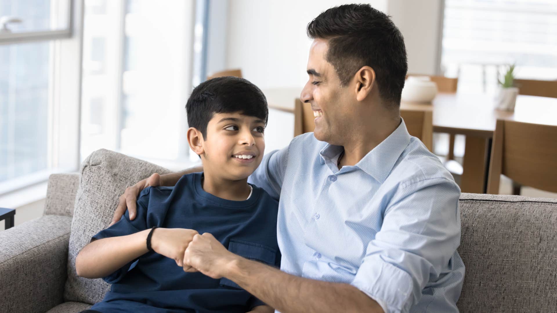 father telling his son ill always be by your side