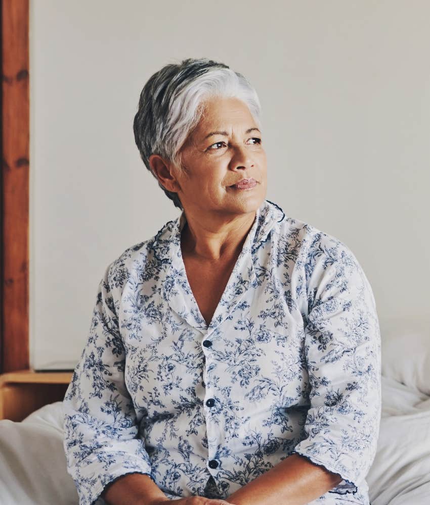 Calm person sits showing patience for changing habits