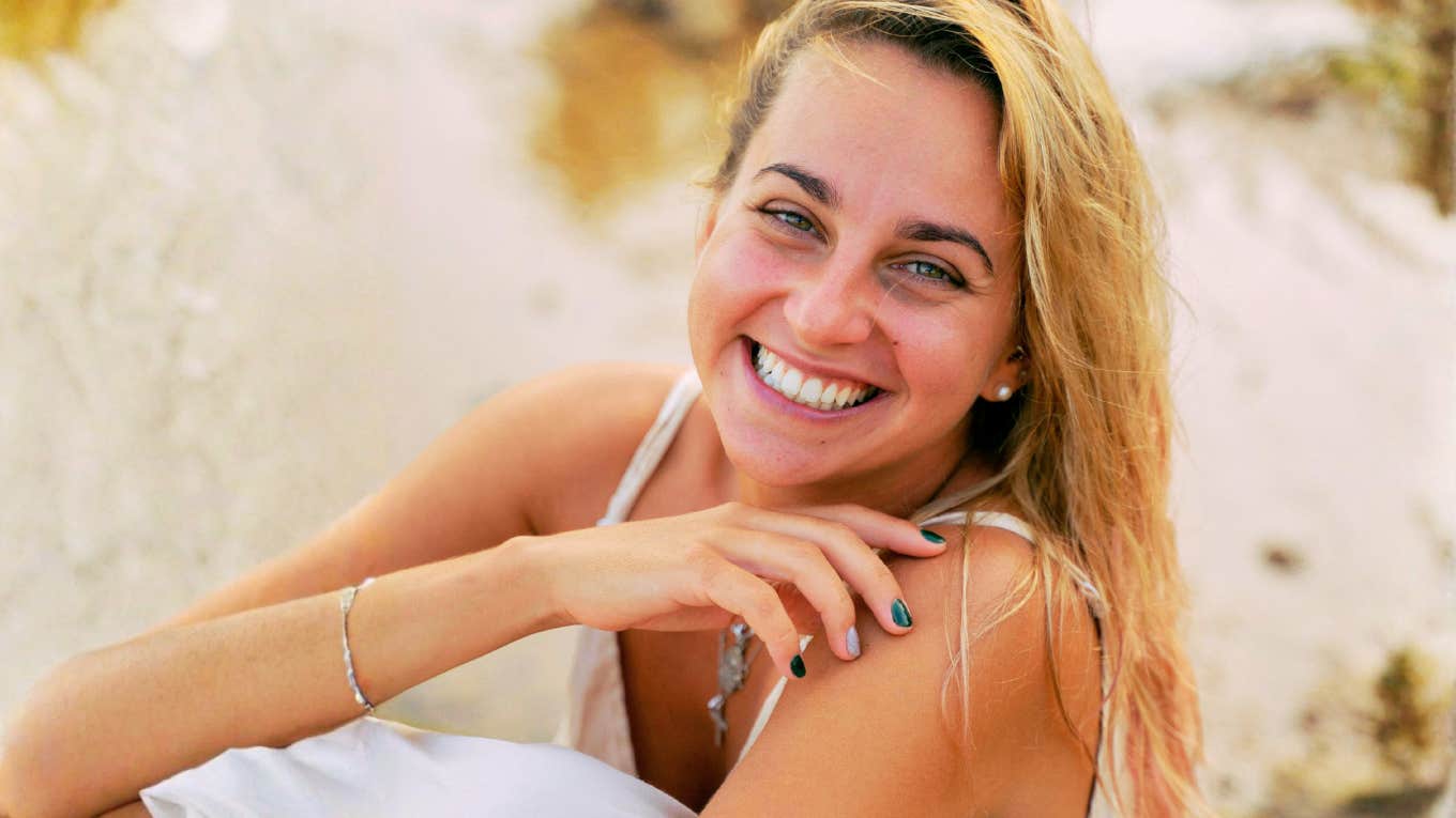 Calm content person enjoying a peaceful moment showing the art of being a satisfied person and the habits of people genuinely satisfied with their lives.