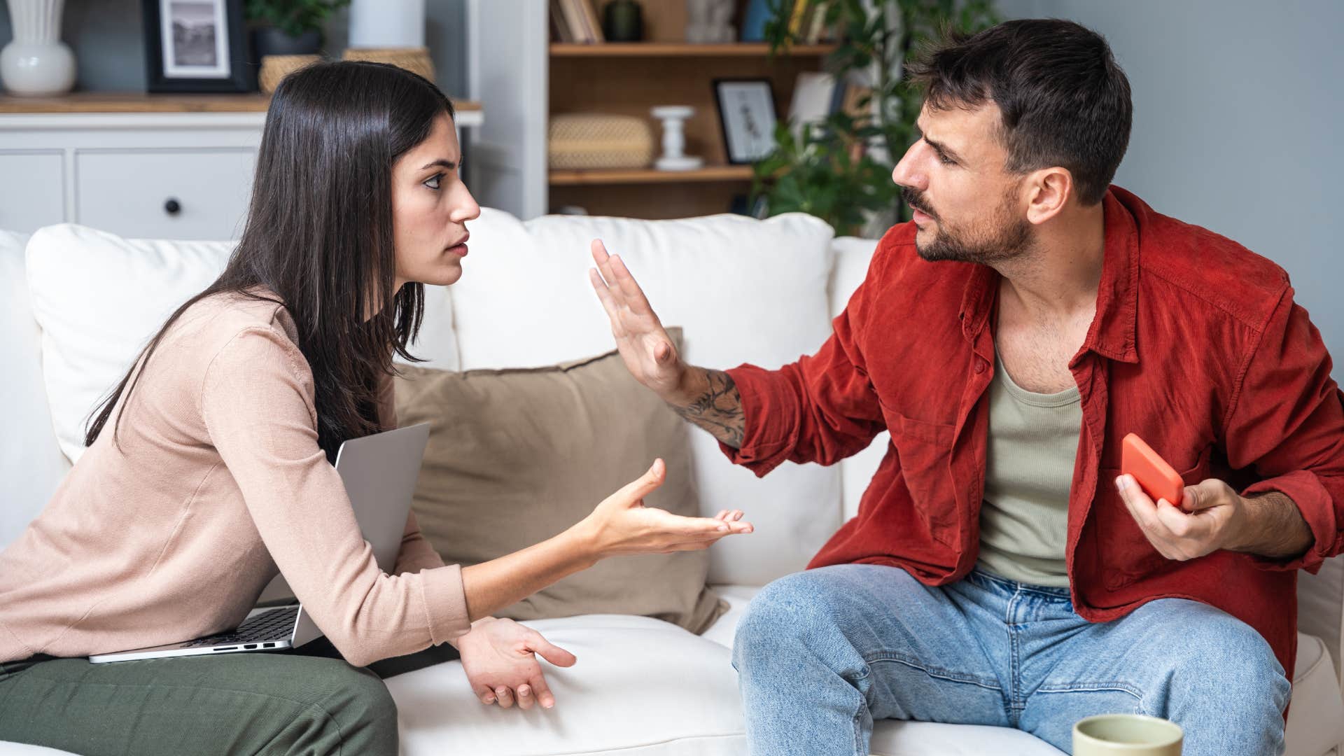 man who is not a good person as woman feels like she's walking on eggshells