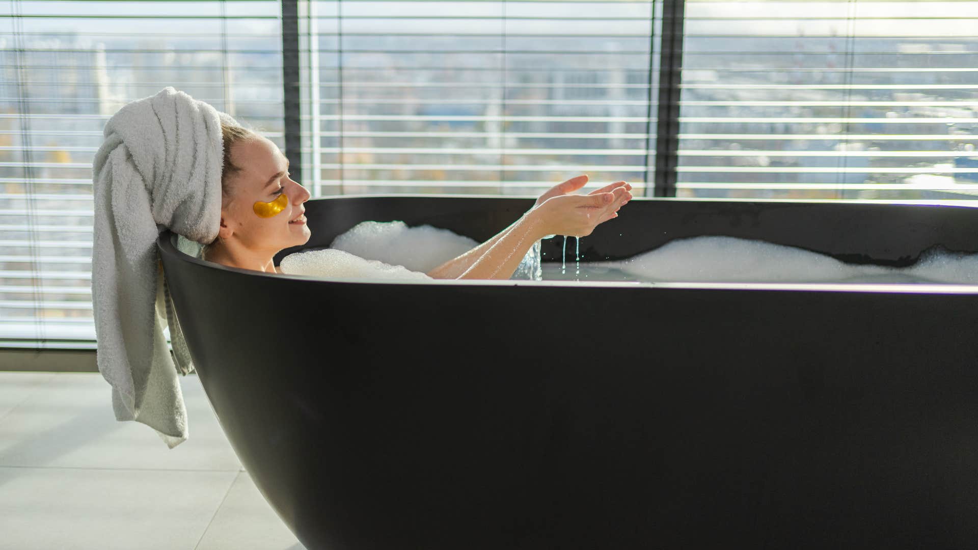 woman with superior social skills as she pampers and loves body that men notice