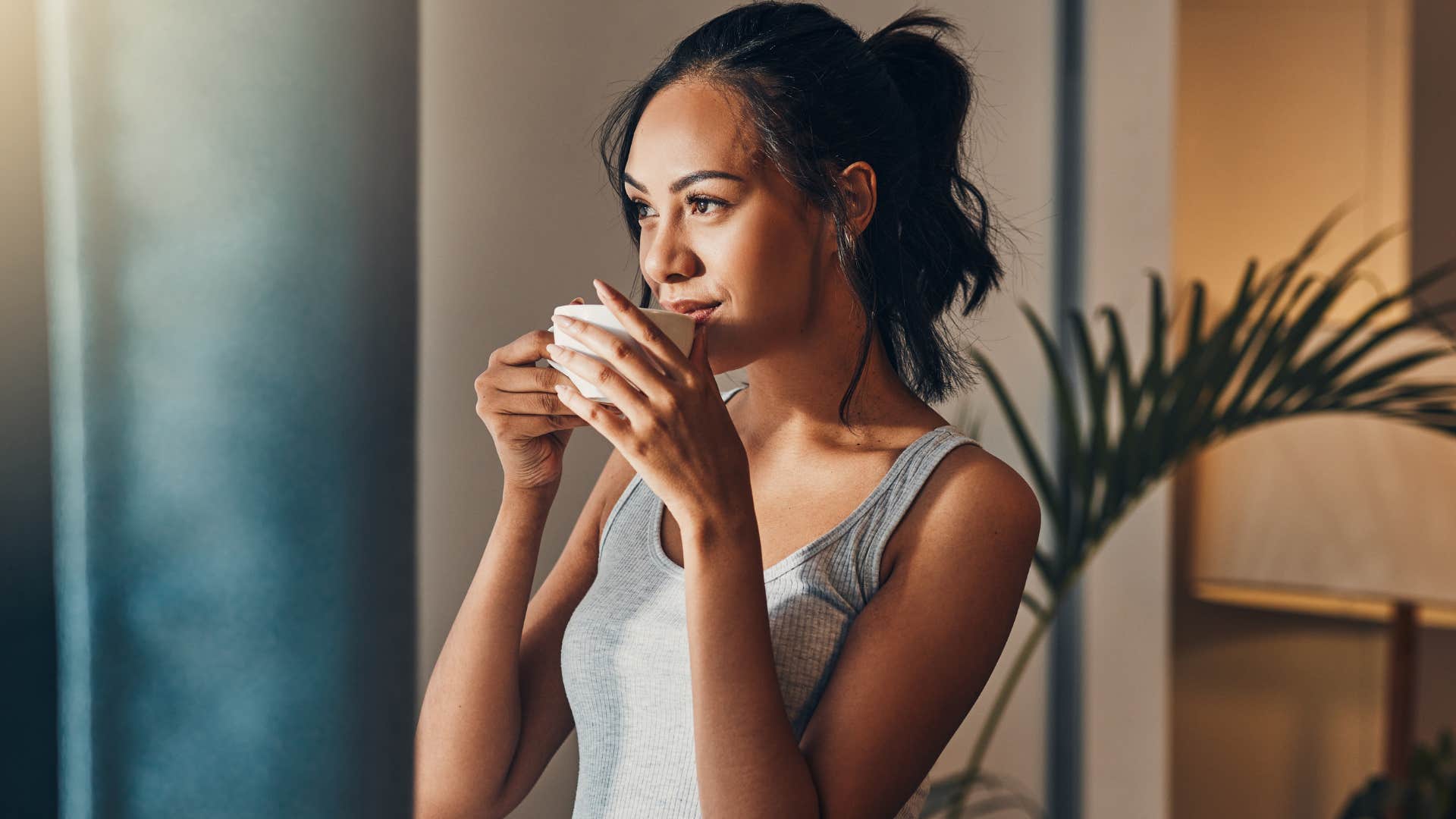 Calm person daydreams showing habit of visionary people