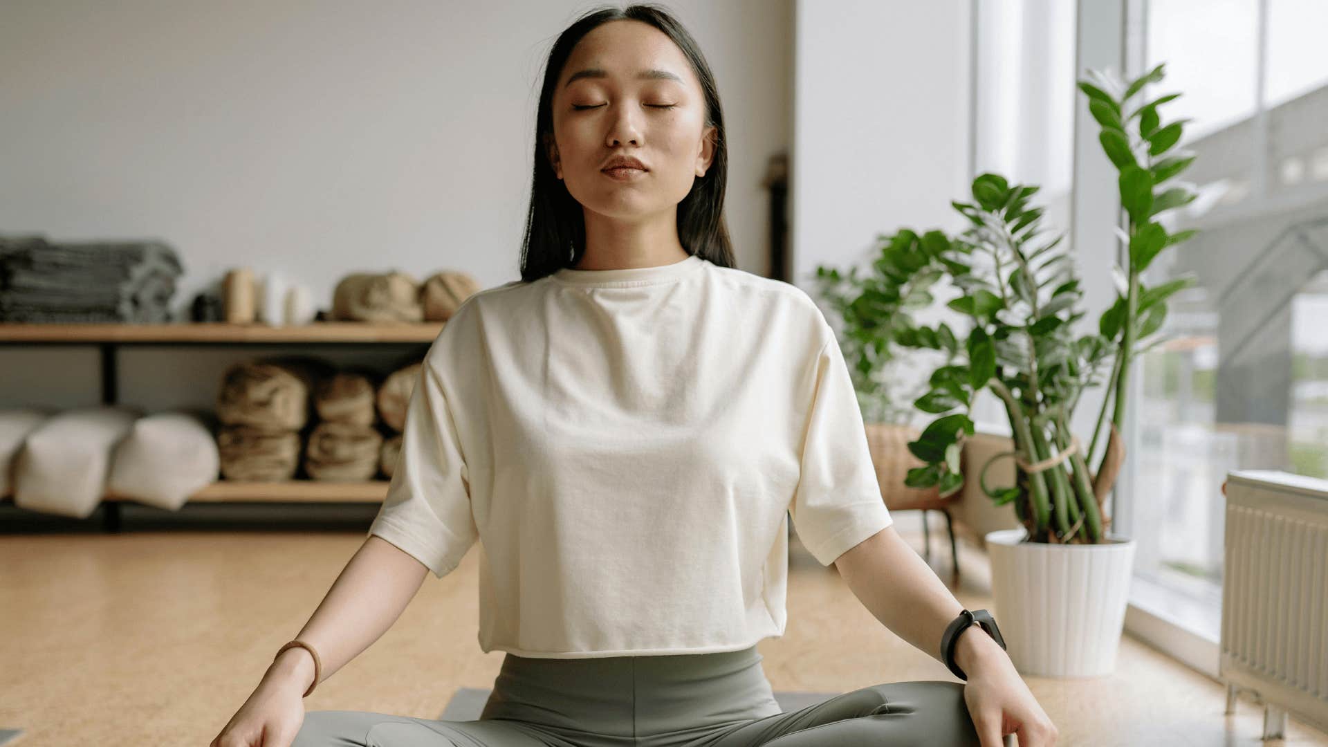 woman giving herself gentle reminder that if she's still breathing she still has a chance