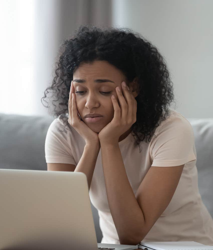 Bored person procrastinate showing habit drains happiness