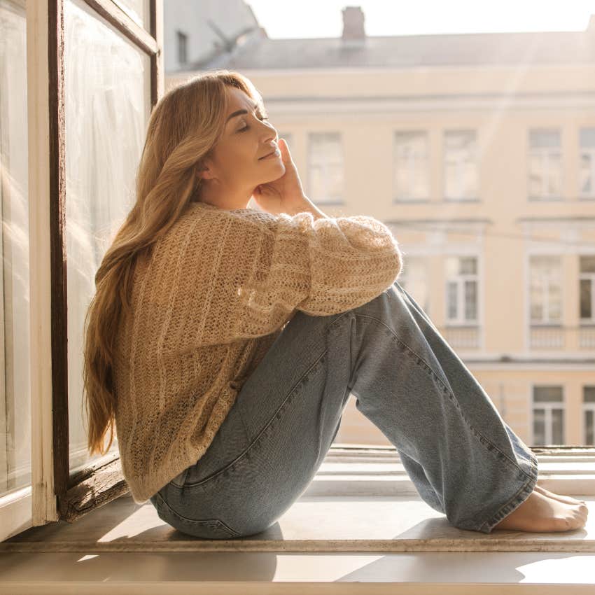 happy single woman who is doomed to die alone