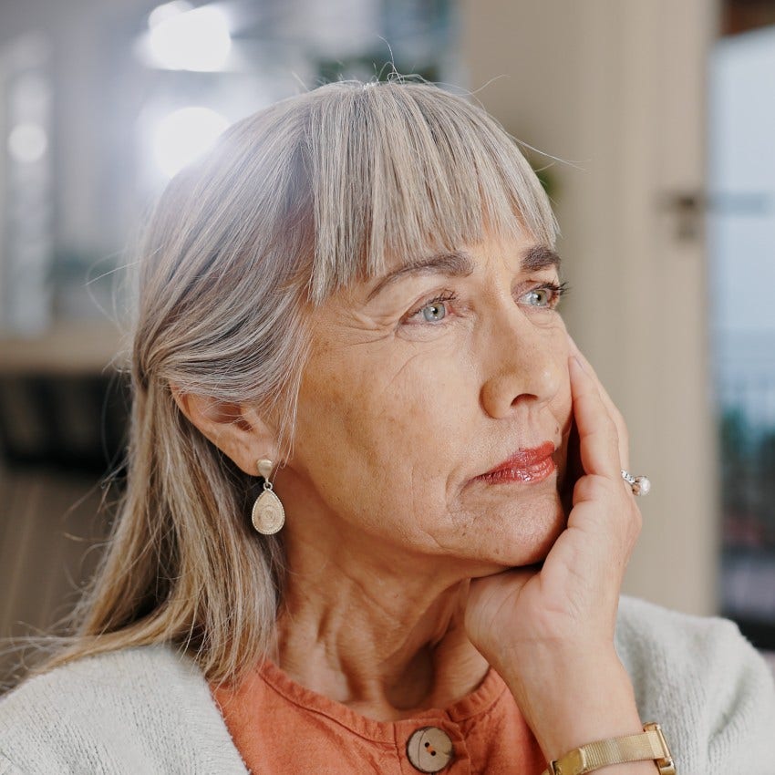 woman who lives a happy life by finding parts of her life story she's given too much attention and power too