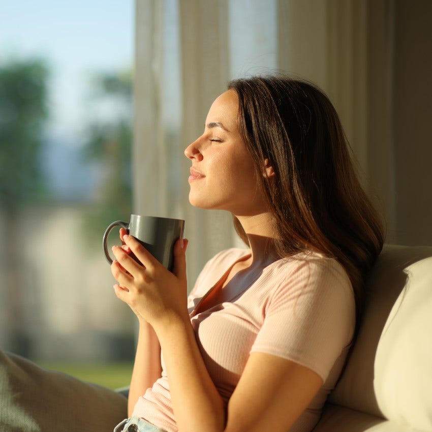 woman who pulls herself out of survival mode by taking a people-break