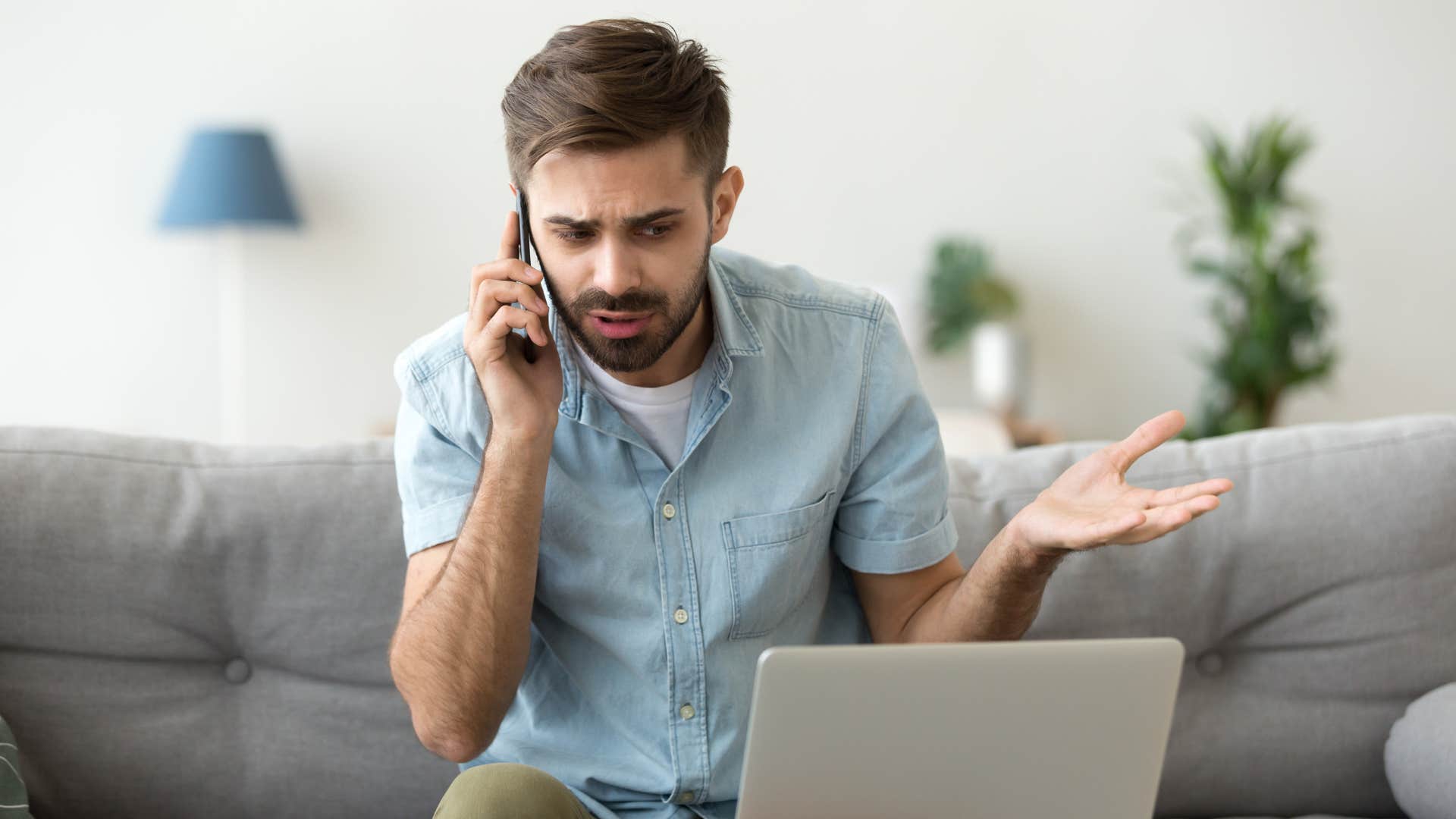 stressed man overcomplicating simple things