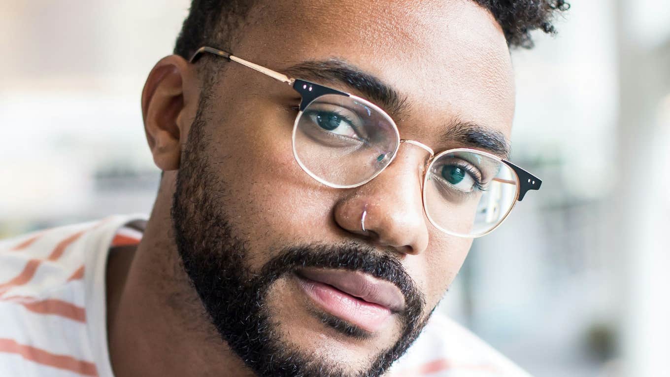 Man is only feeling friendship vibes.