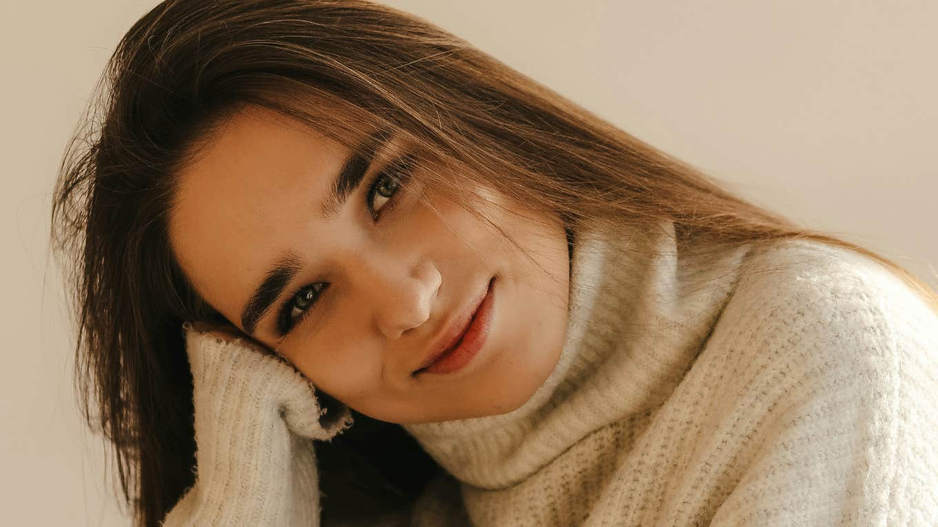 Woman has great vibes.