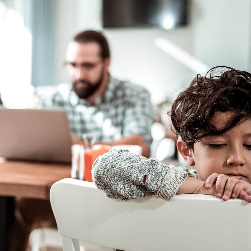 habit of shying away from adventure son is going to pick up from dad