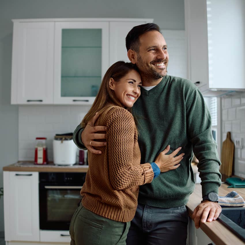 happy couple who aren't hitting a milestone