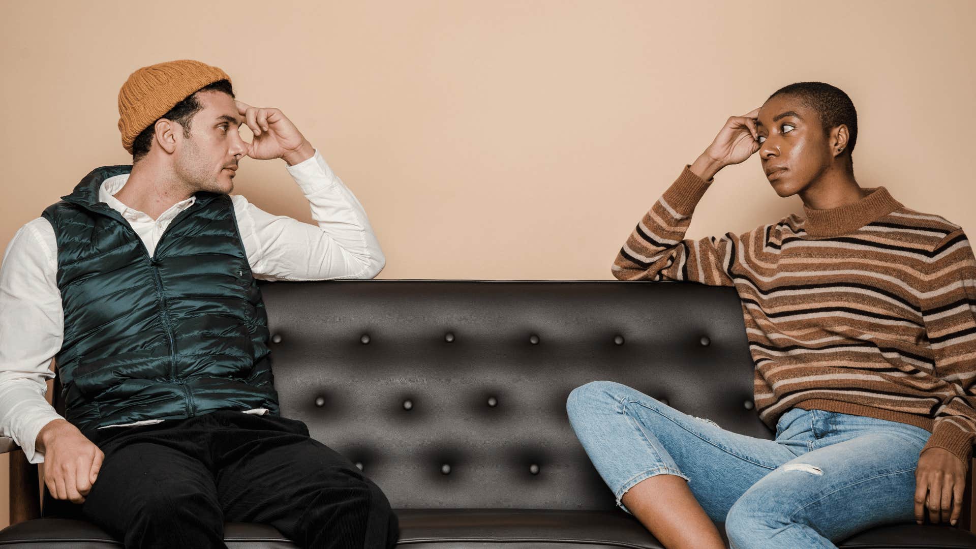 hiding major parts of your partner from family in an unhappy relationship