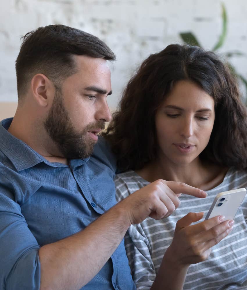 Calm couple communicates showing way to stay strong