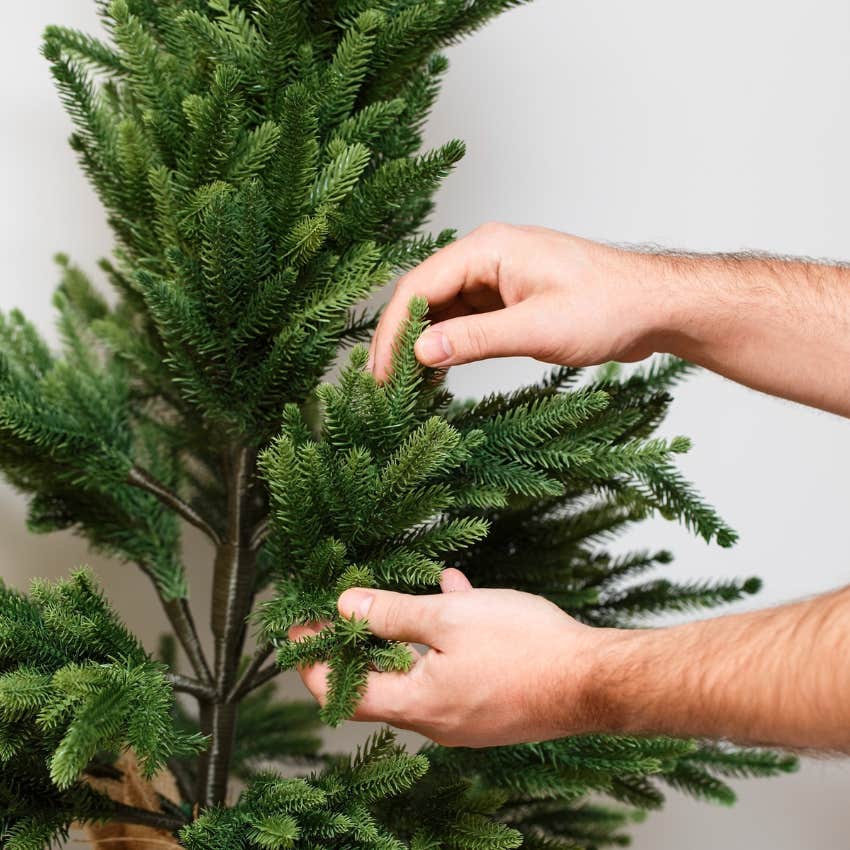 person who can't be trusted with garland as they use a fake tree