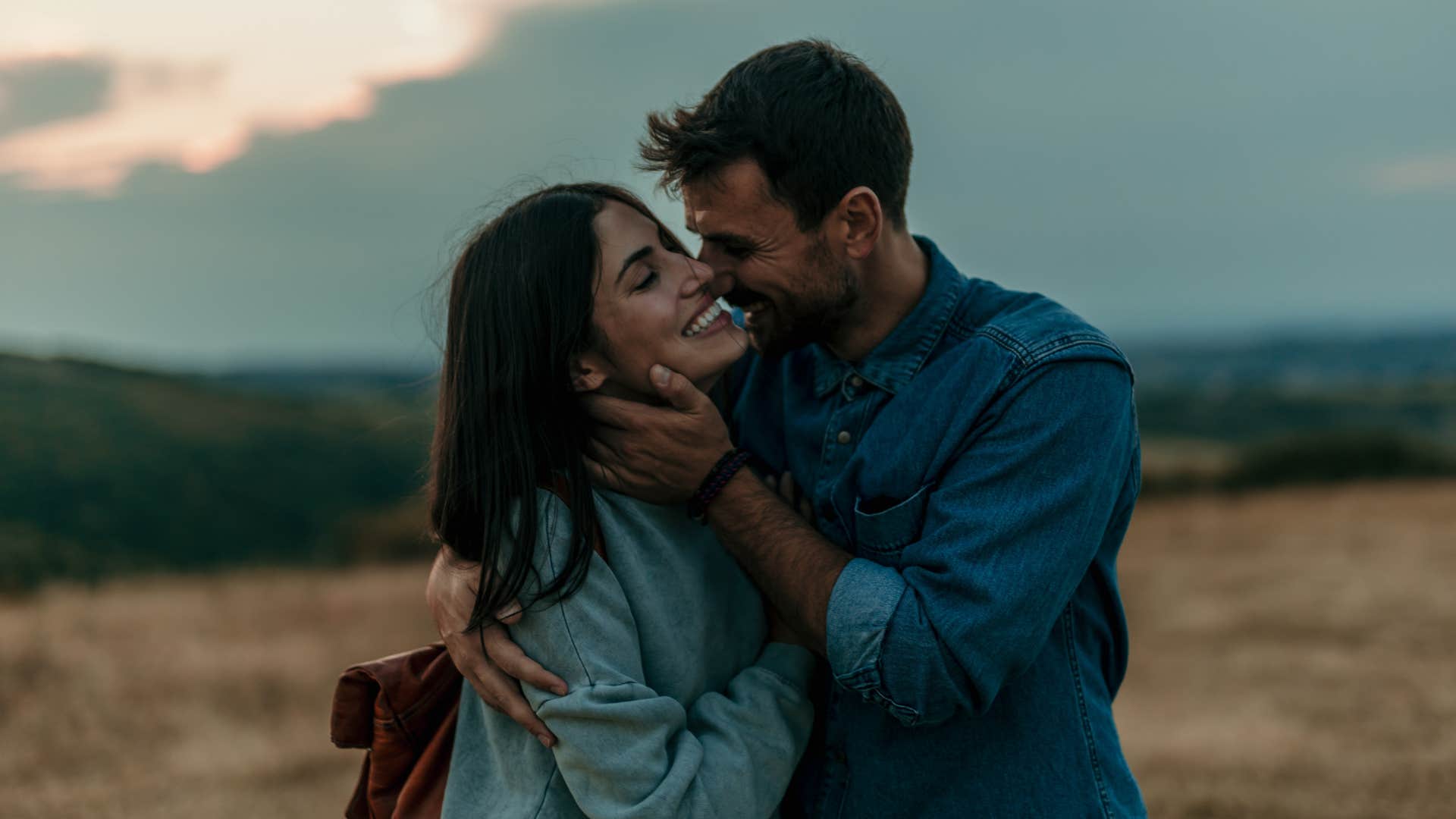 man holding woman saying i appreciate everything you do for me