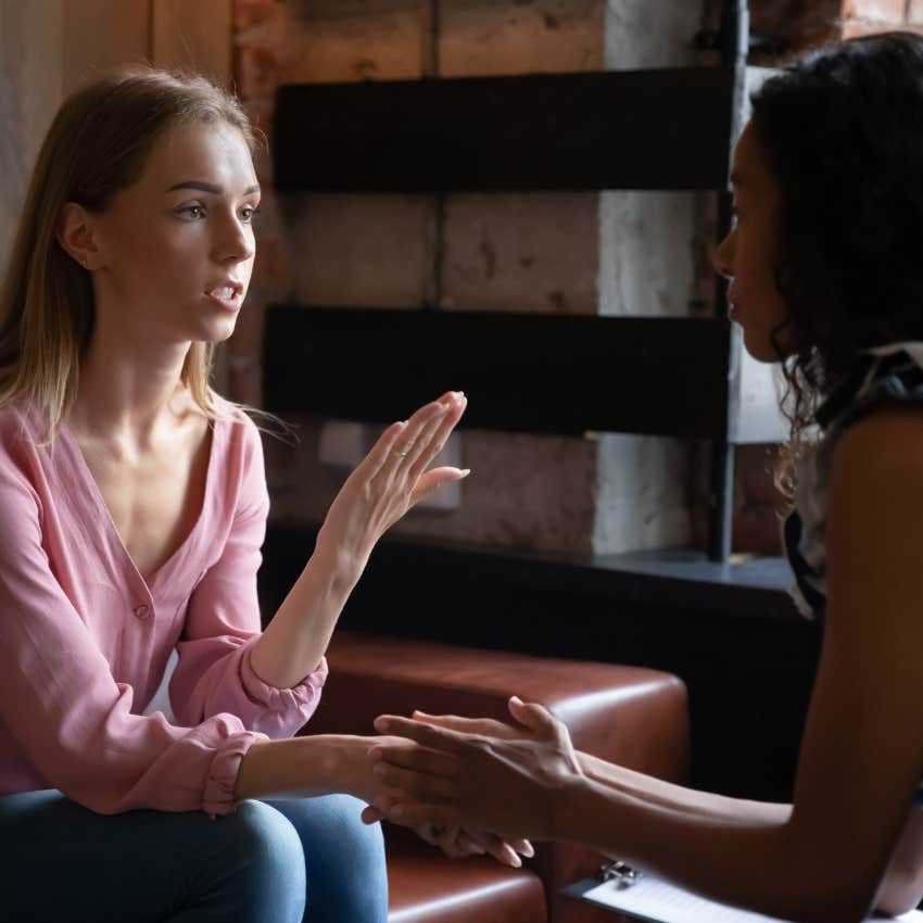 woman who is being disrespected as she apologizes for having boundaries