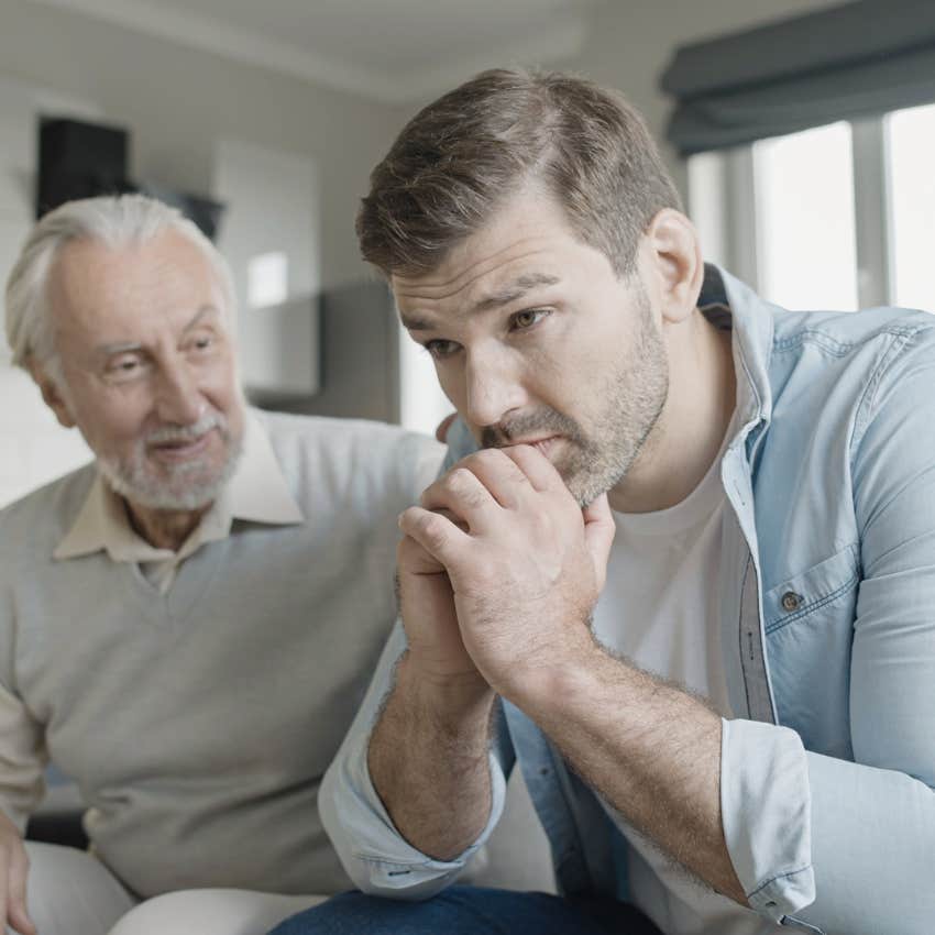 older father telling son you wouldn't survive without me