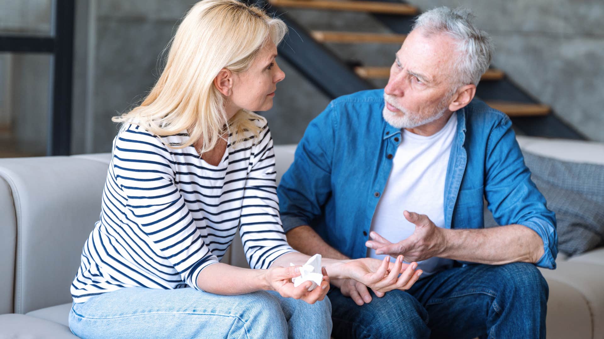 man saying I need space to his wife at home
