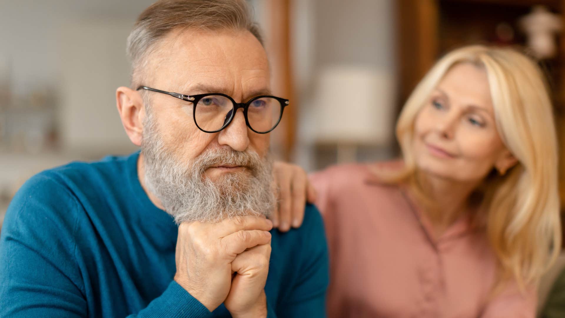 man turned away from wife after saying let's leave that in the past