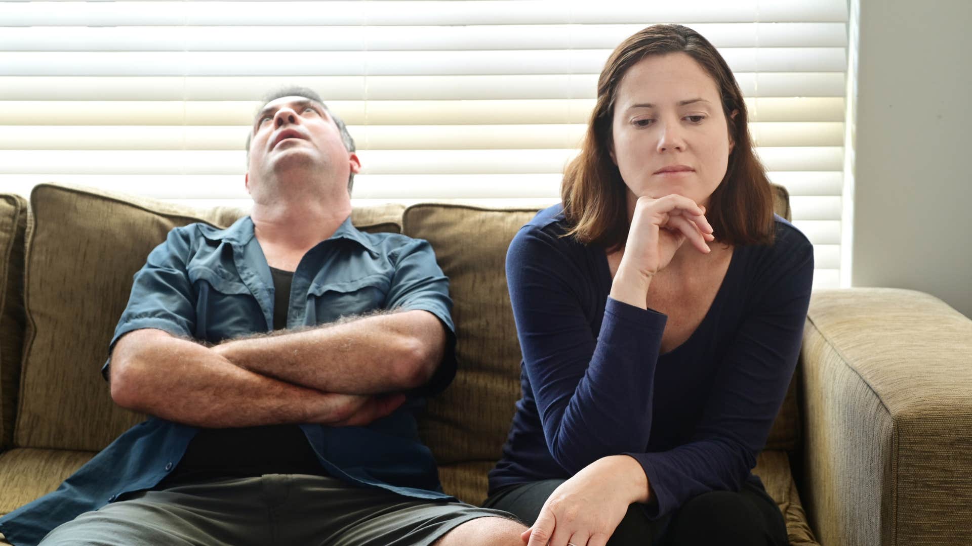 man tuned out ignoring wife