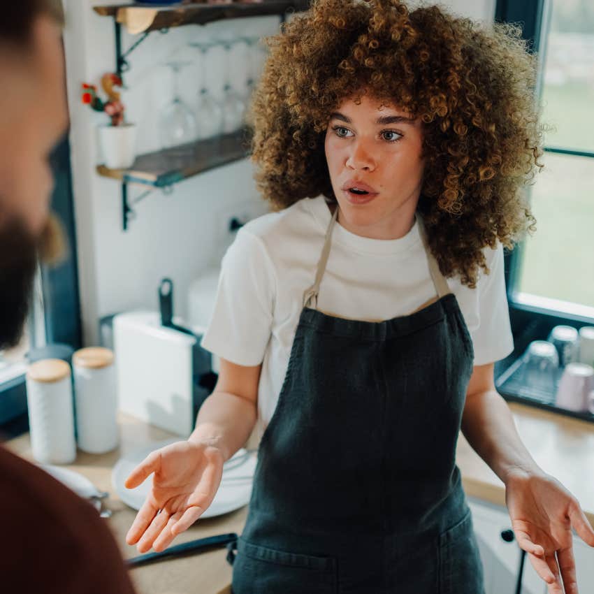 service worker telling boss I didn't know you needed it today