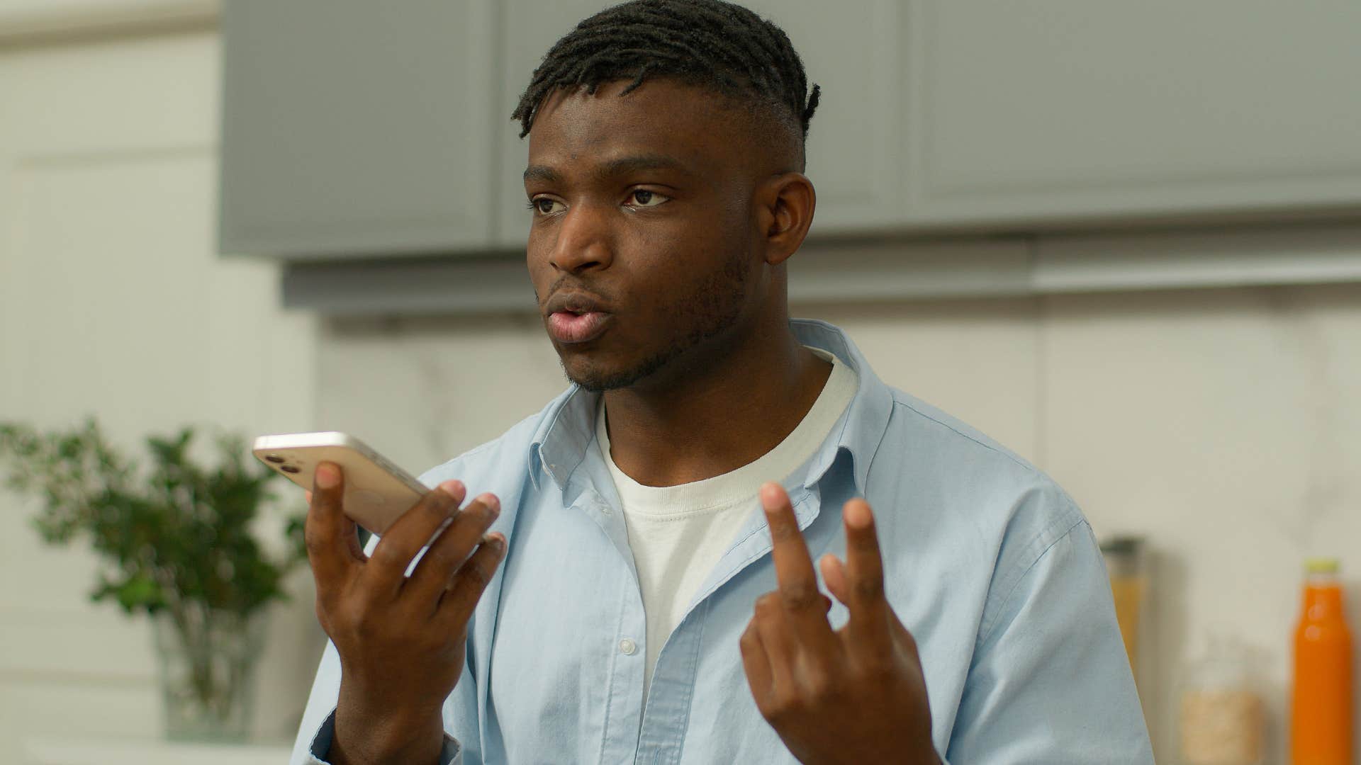 man saying you're so aggravating on the phone