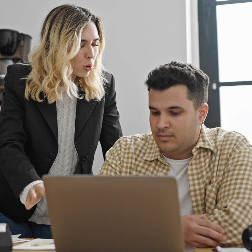 man who doesn't follow any rules arguing at work