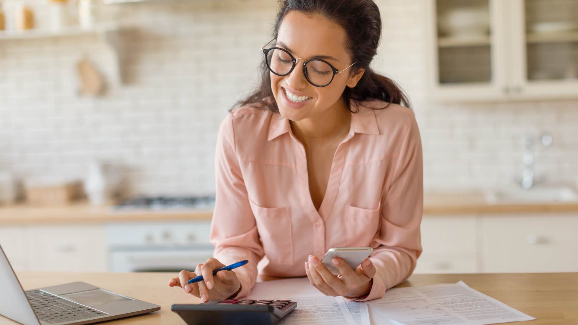 woman handling finances