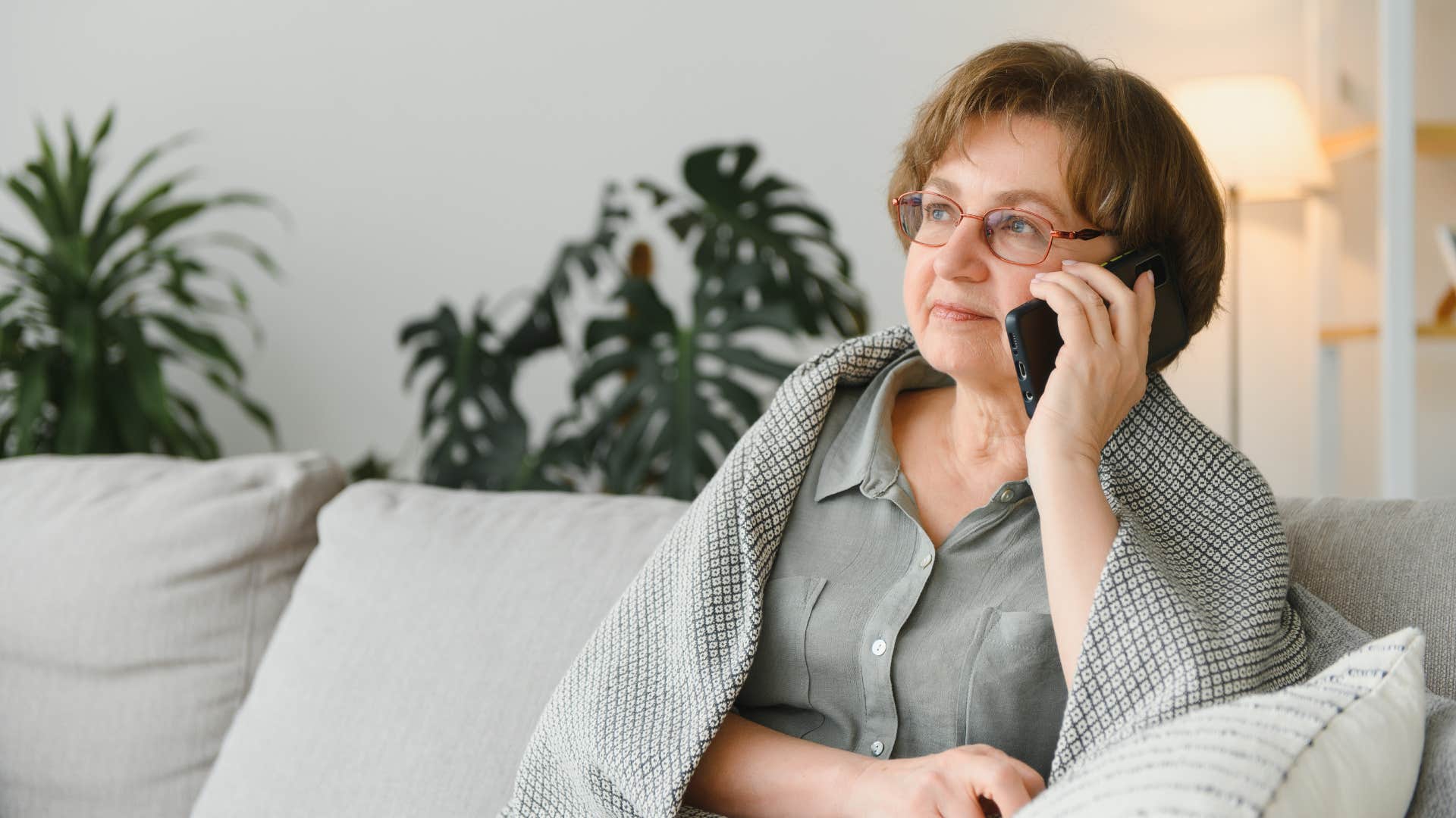 woman talking on the phone with favorite child