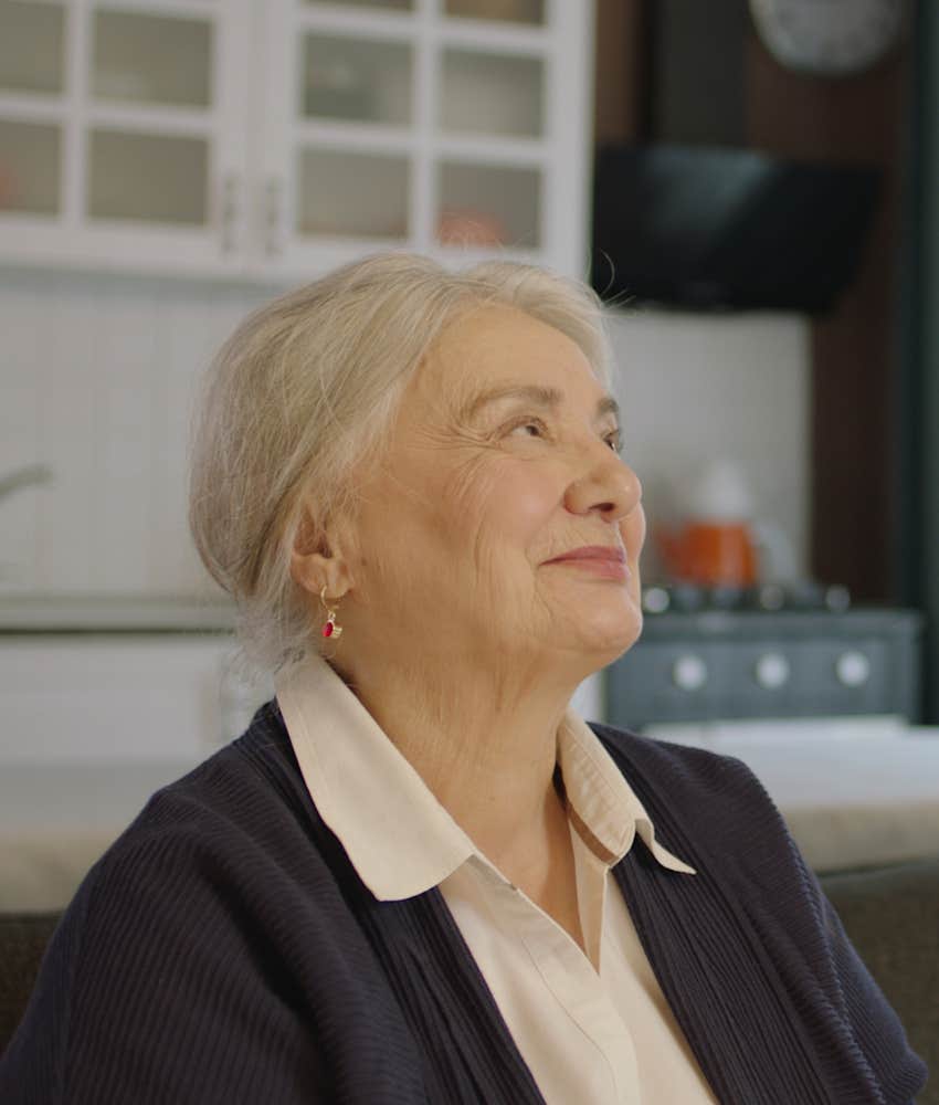 Thoughtful elder considers all they have learned showing meaningful life