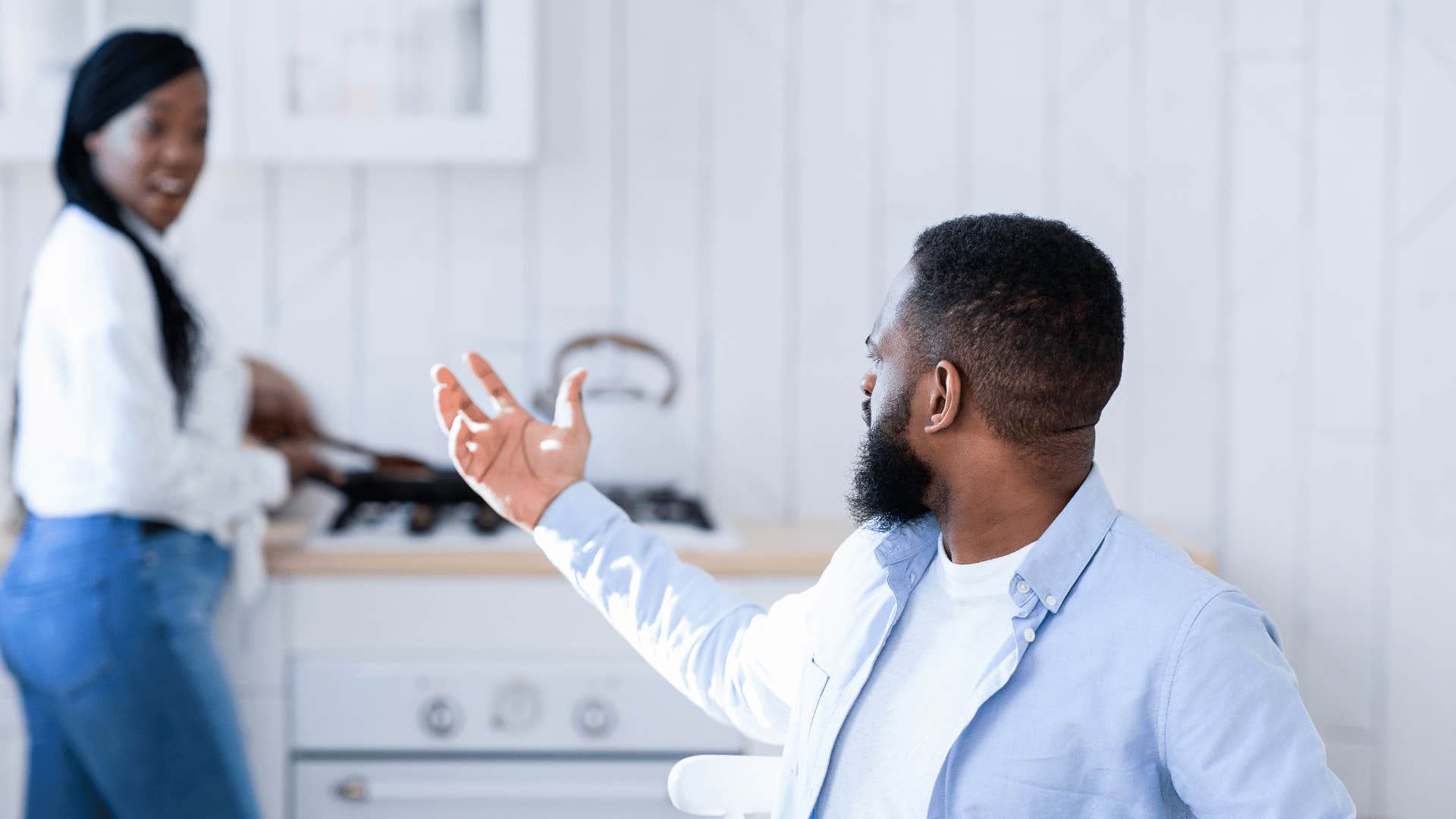 man complaining to wife about everything