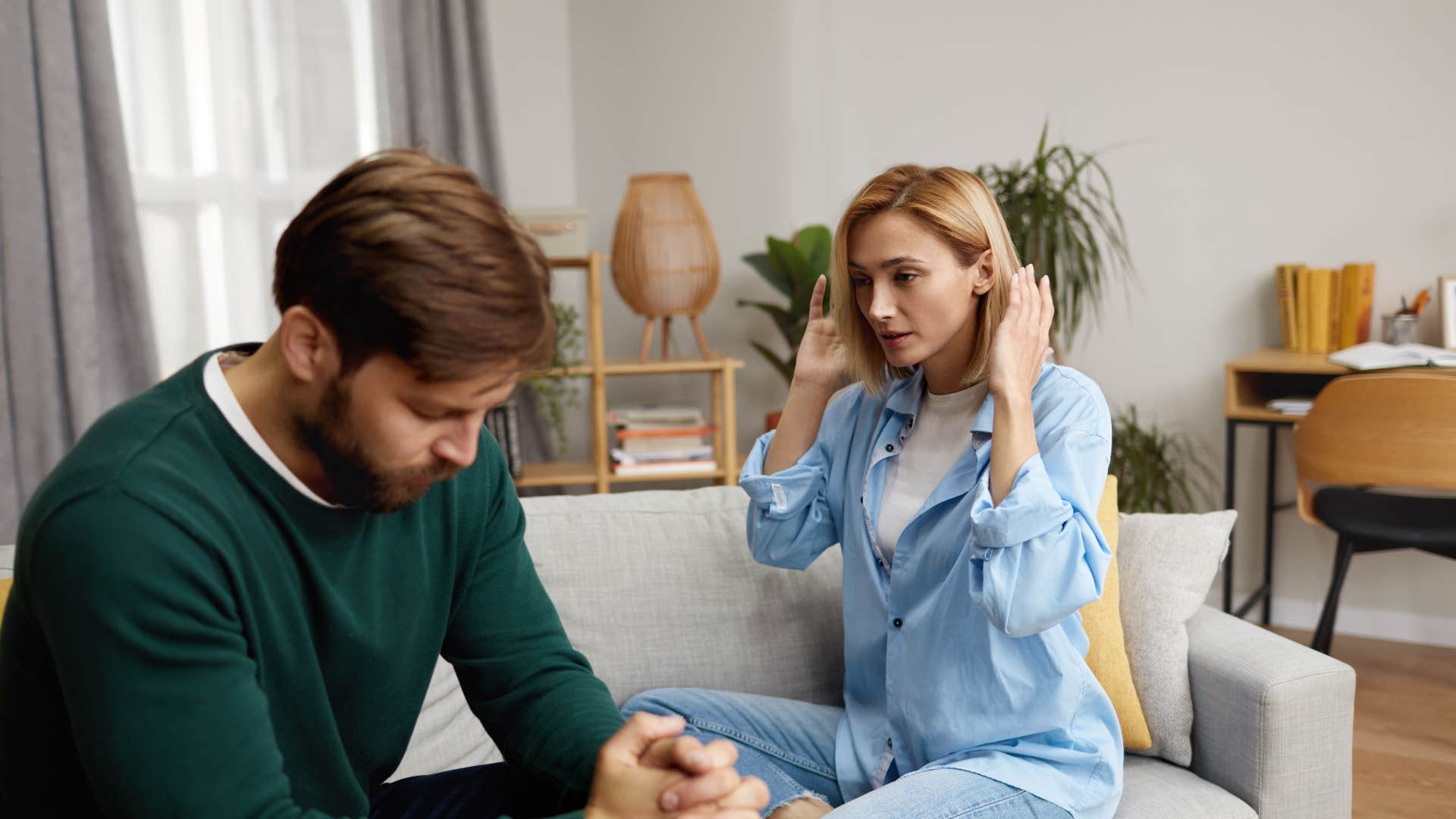 husband telling his wife to just do what she wants