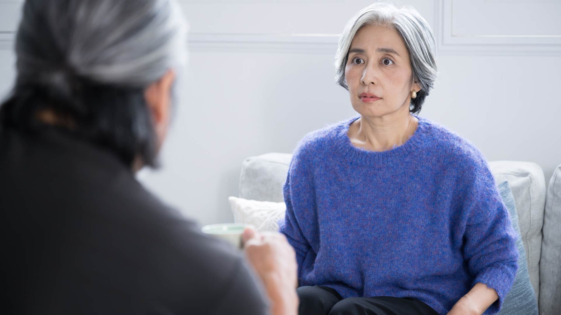 upset woman telling partner do whatever you want