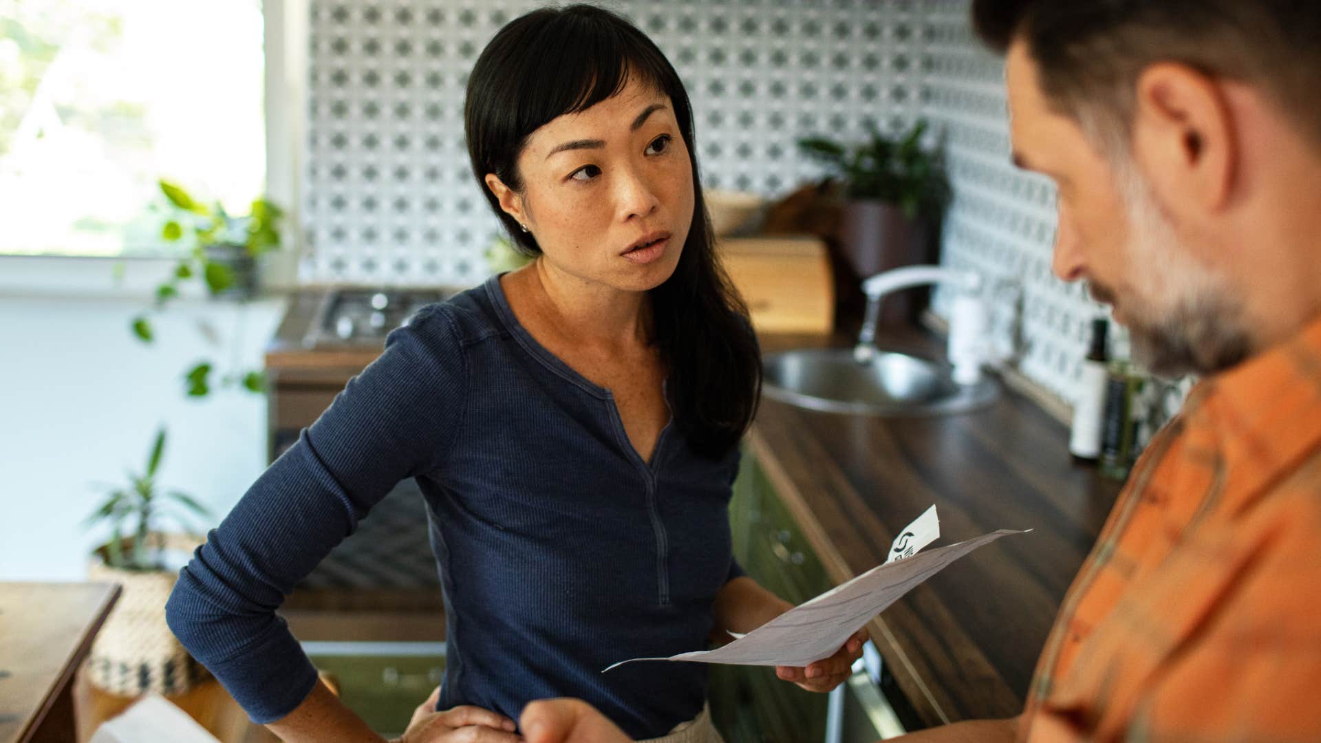 passive-aggressive and rude wife telling husband must be nice