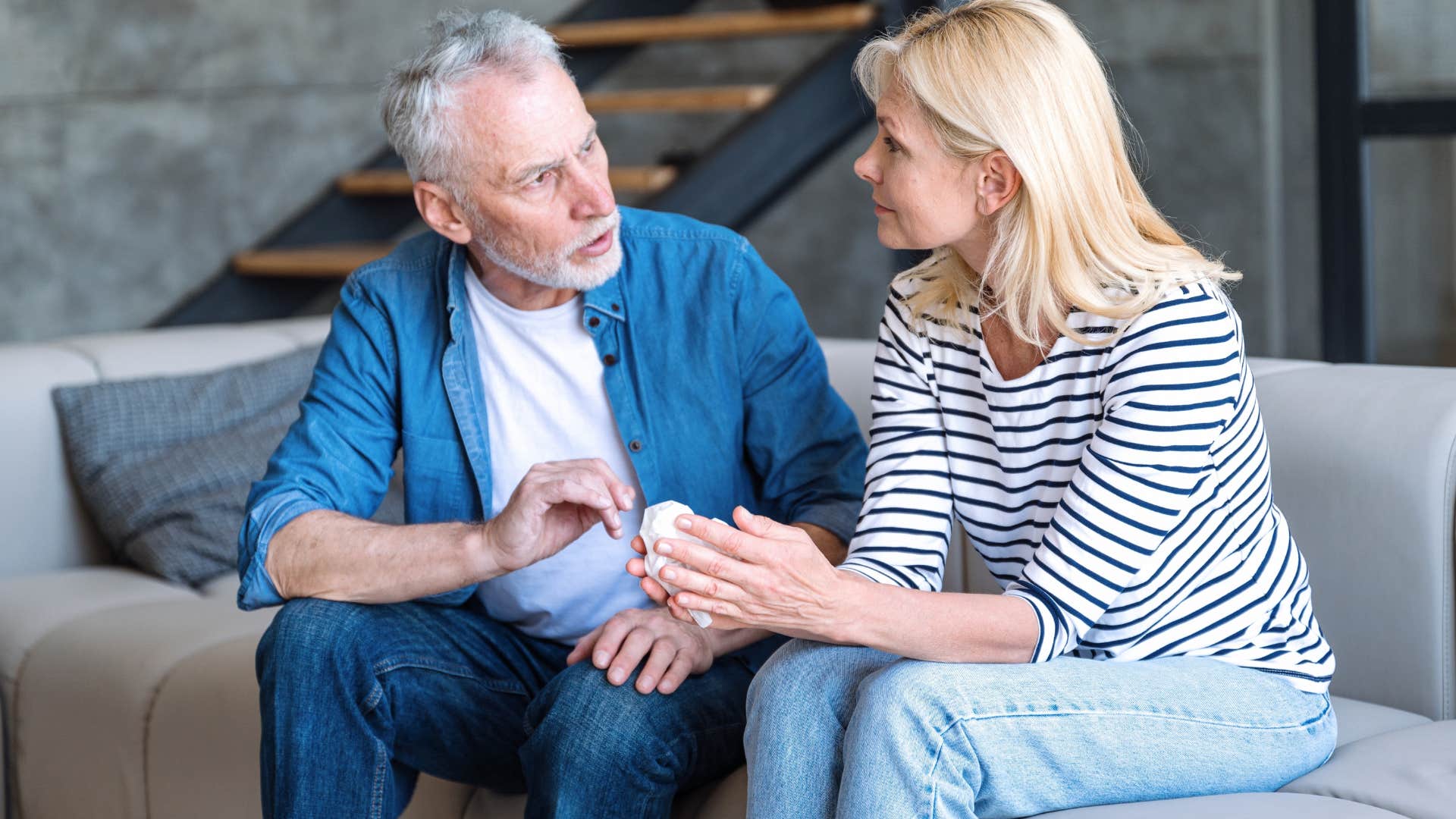 passive-aggressive woman telling concerned husband you're always right like always