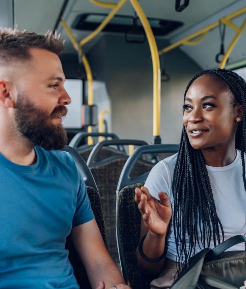 Woman feels peaceful refusing a random opinion from someone else